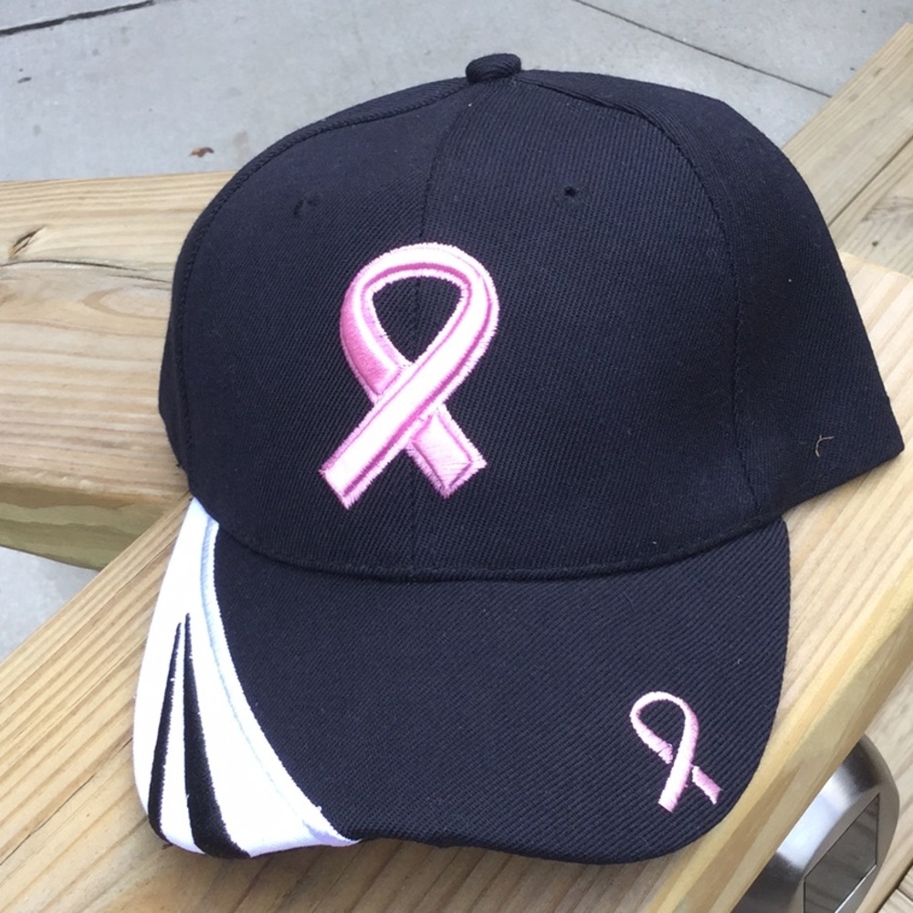 Black breast cancer hat